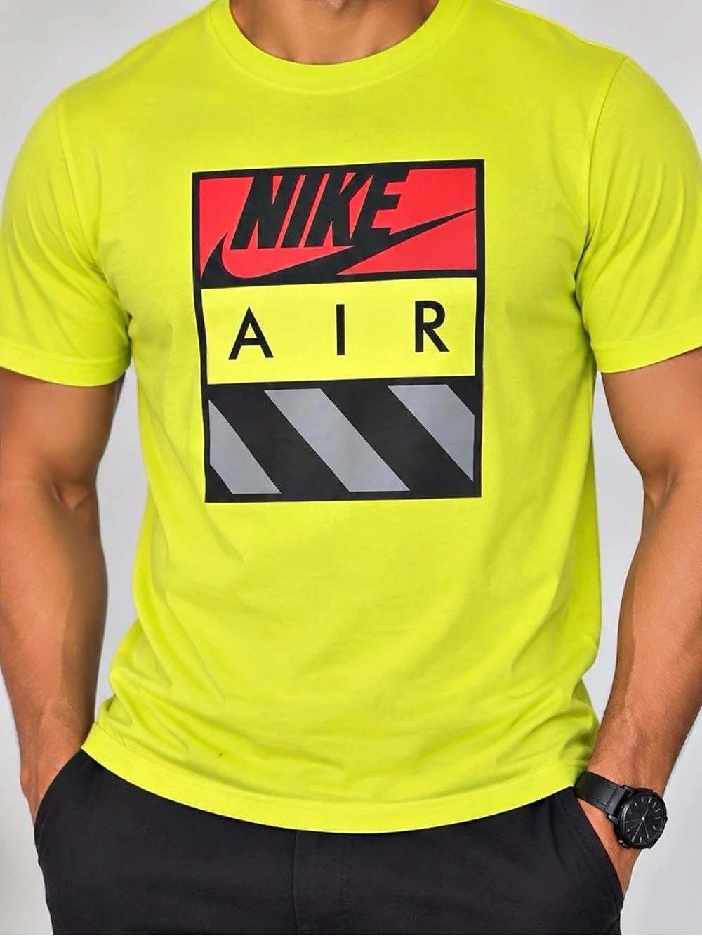 Nike Nike Air graphic T-shirt Graphic Short Sleeve Tee Yellow & Black Medium